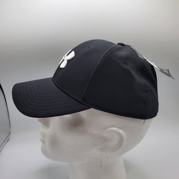 Under Armour Blitzing II Mens Womens Large XL Hat Stretch Fit Cap Black HeatGear - Picture 3 of 10